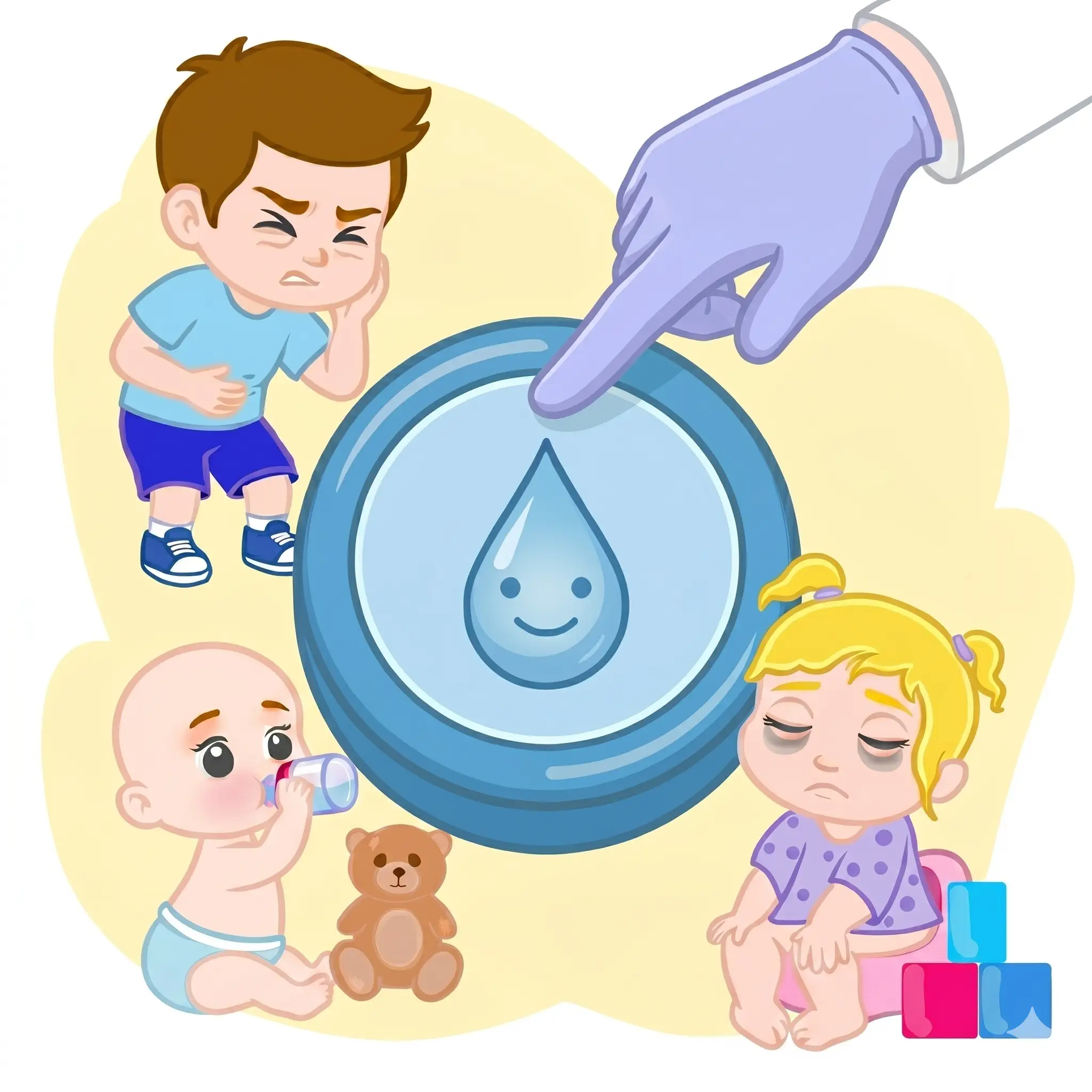 Dehydration and rehydration therapy in paediatrics Annotation image